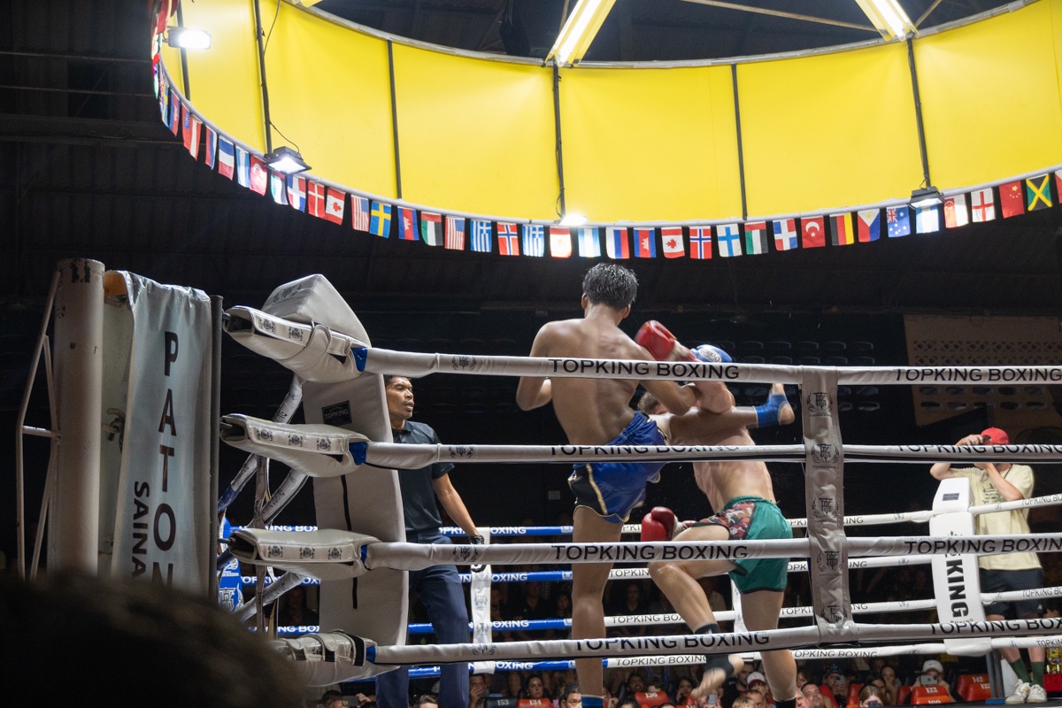 Action de boxe thaï