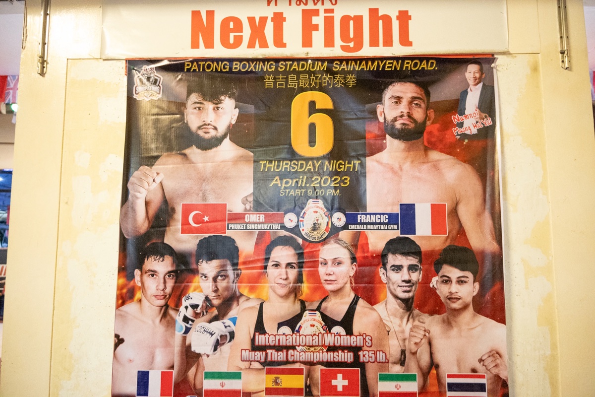 Affiche de matchs de boxe thaï