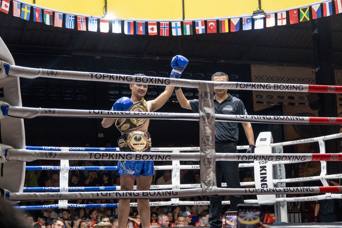 Vainqueur d'un match de boxe thaï