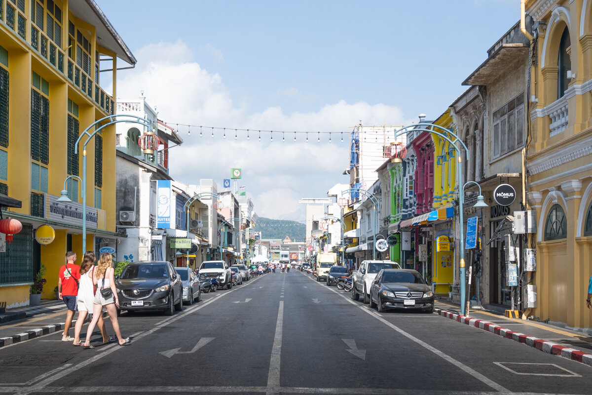 Rue colorée dans Phuket Town